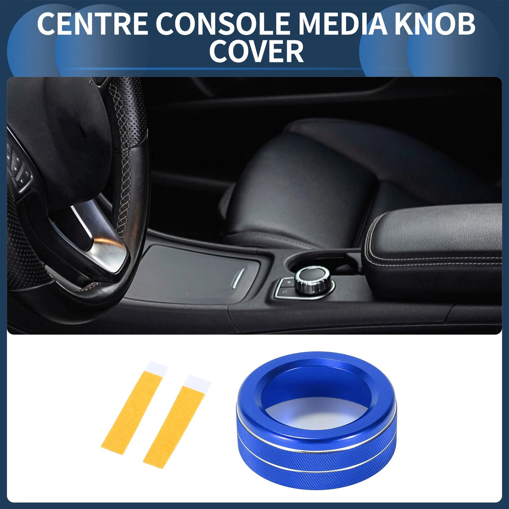 Center Console Media Knob Cover Replacement for Mercedes-Benz A B E GLK (2012–2015)