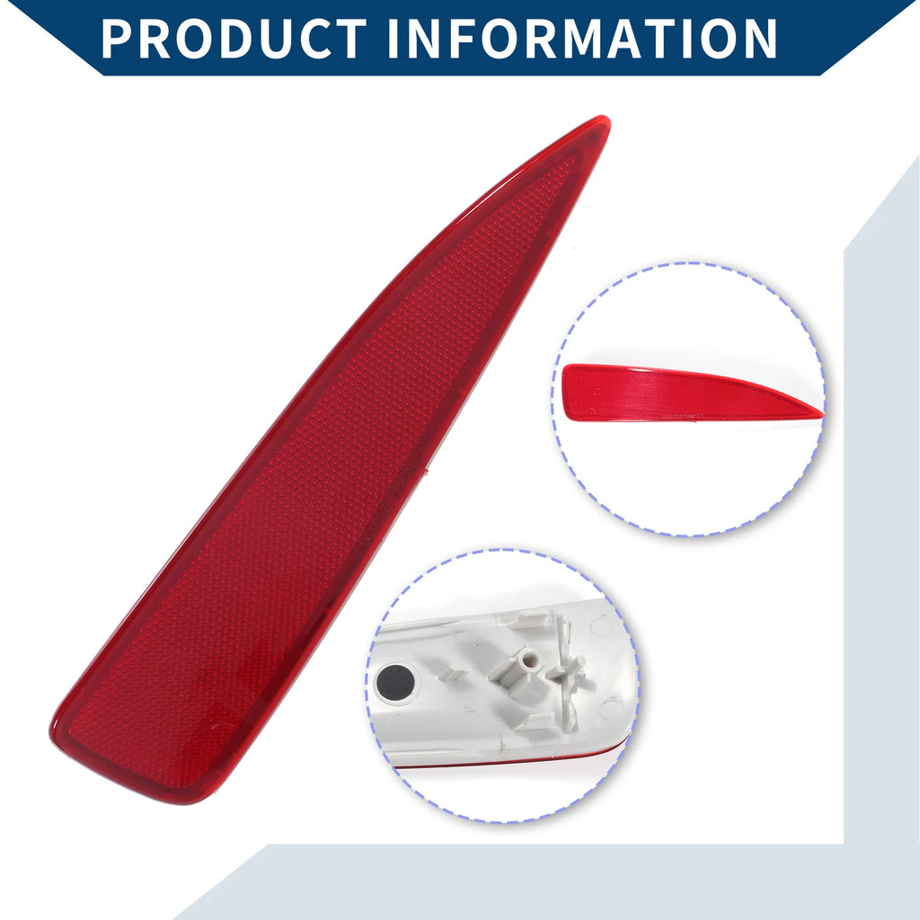 Rear Left Bumper Reflector for Toyota Yaris (2012–2014) Red