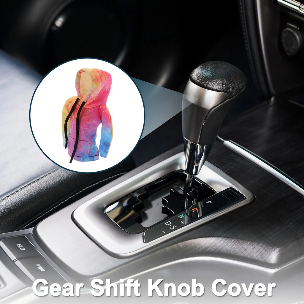 Gear Shift Knob Cover for Universal Car (Polyester, Yellow, Pink, Blue)
