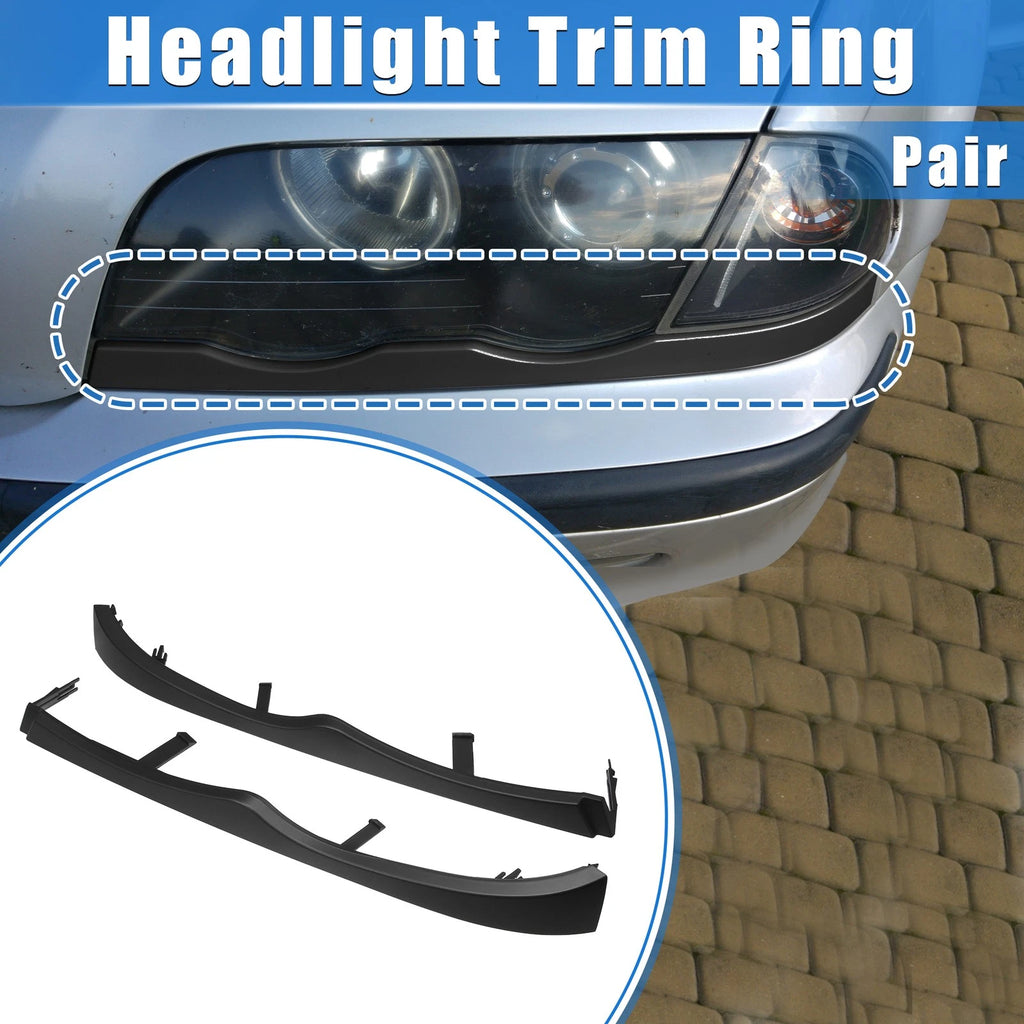 Front Lower Grille Headlight Trim Panel for BMW 330xi Pair (2001–2005)