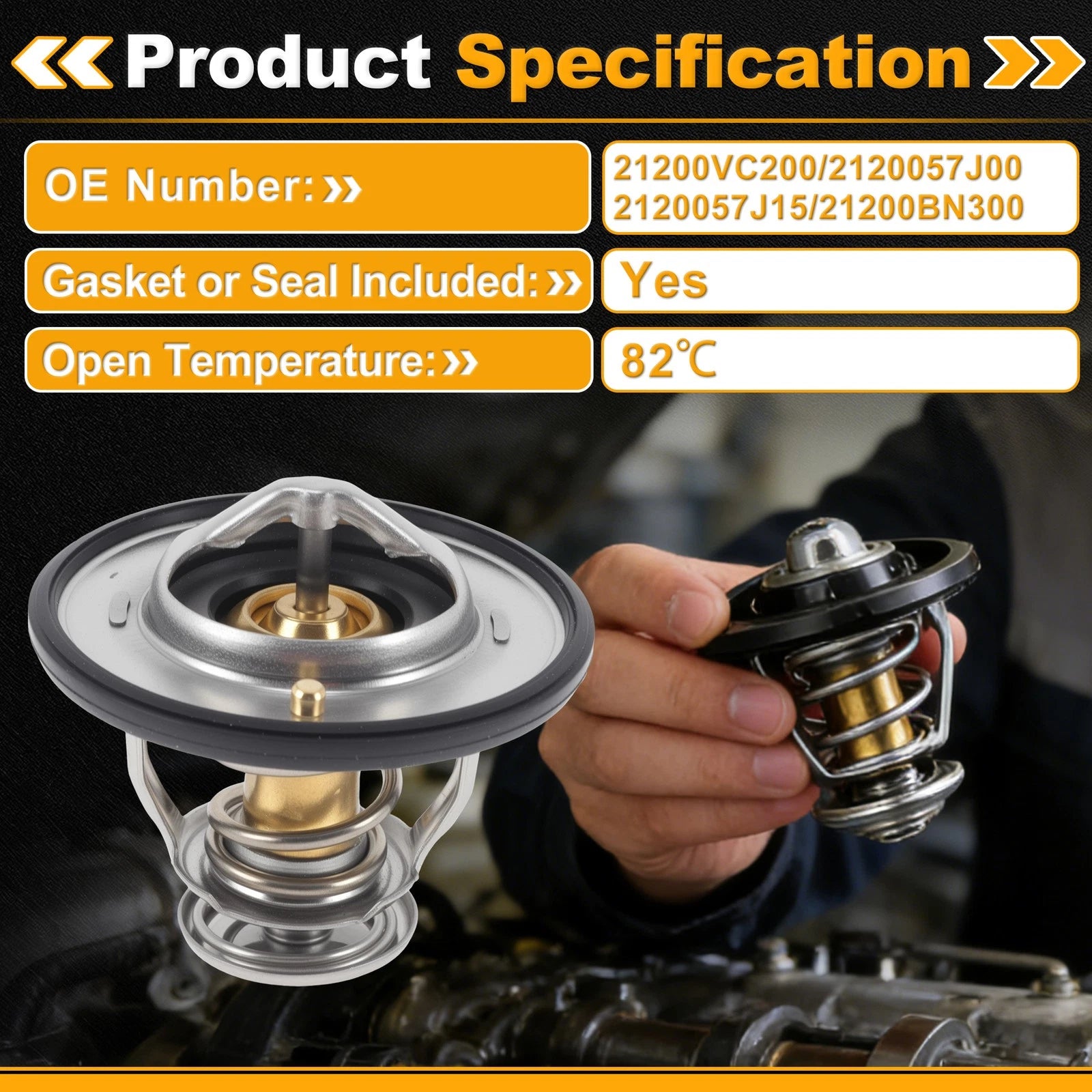 Engine Coolant Thermostat with Seal for Lexus GS400 (1998–2000)
