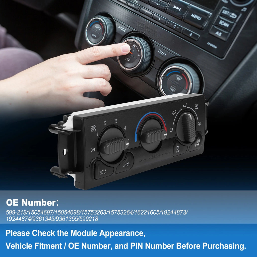 A/C Heater Climate Control Switch Module for Chevrolet Silverado (2014–2018)
