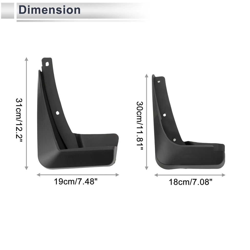 Mud Flaps Splash Guards Set for Audi A3 Hatchback (2016–2019)