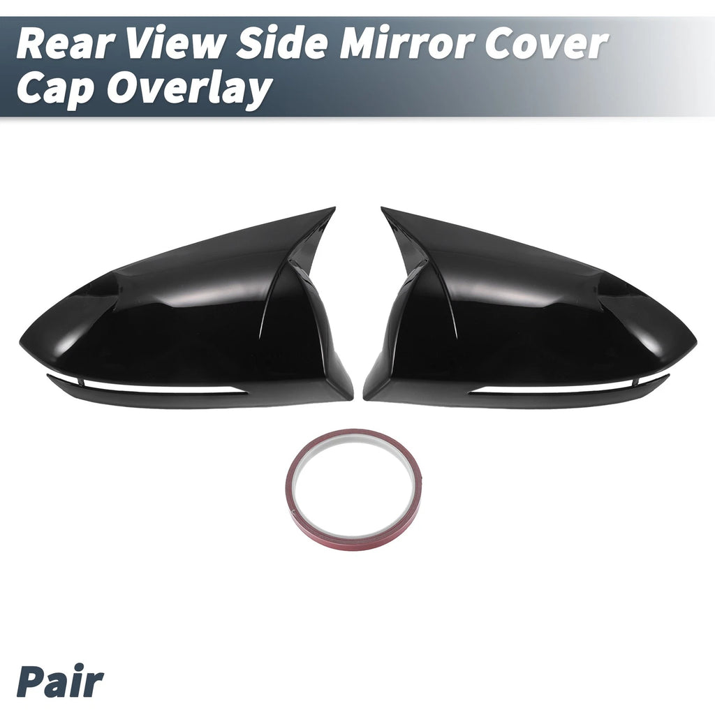 Rearview Mirror Cover Overlay Gloss Black Replacement for Hyundai Tucson (2022–2024)