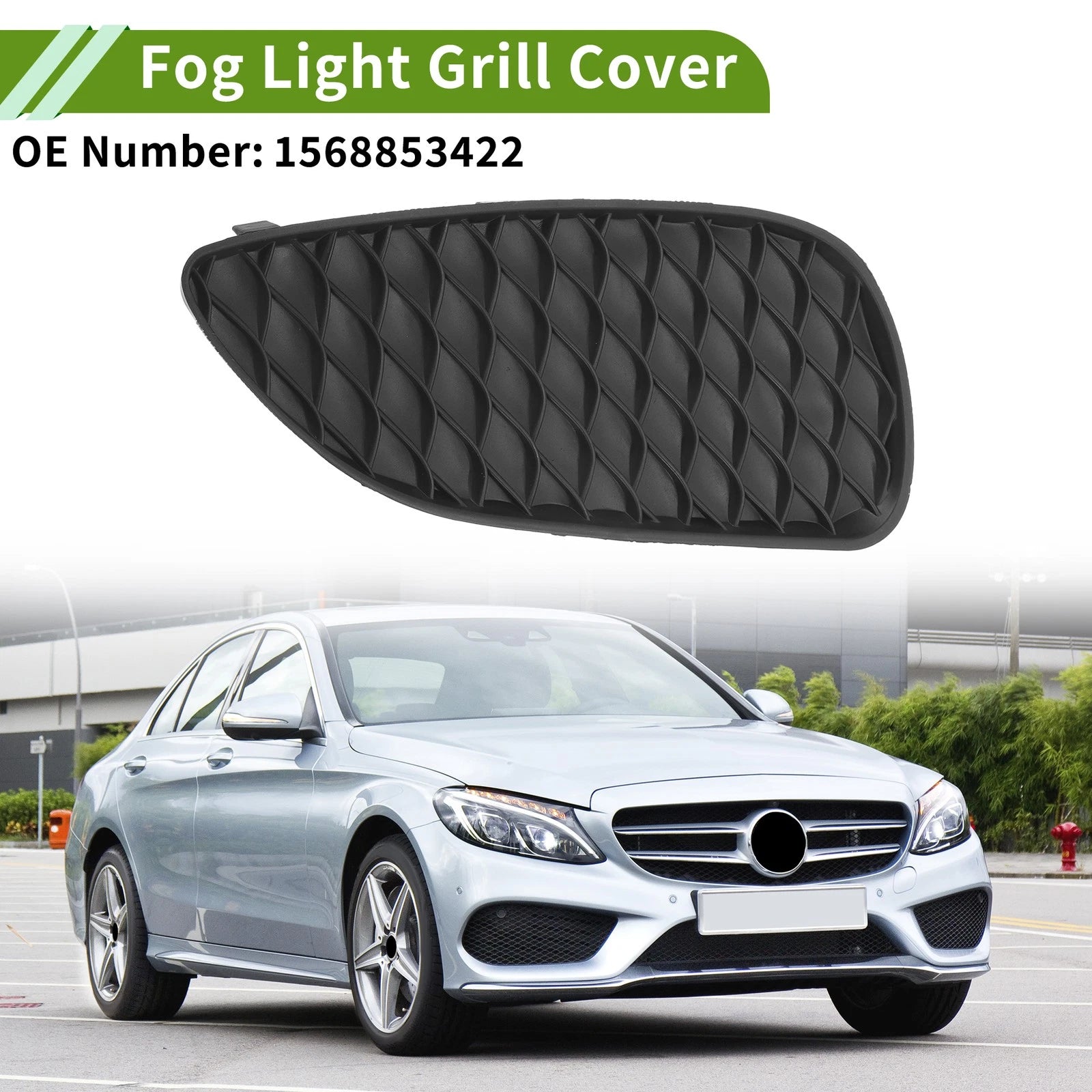 1Pc Front Right Fog Light Grill Replacement for Mercedes Benz GLA250 (2015–2017)
