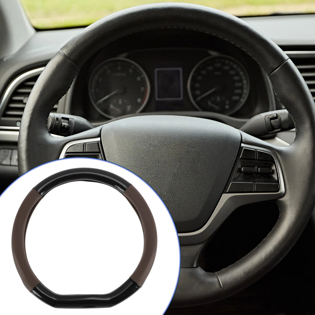 Artificial Leather Steering Wheel Cover for Universal Fit (14.96")