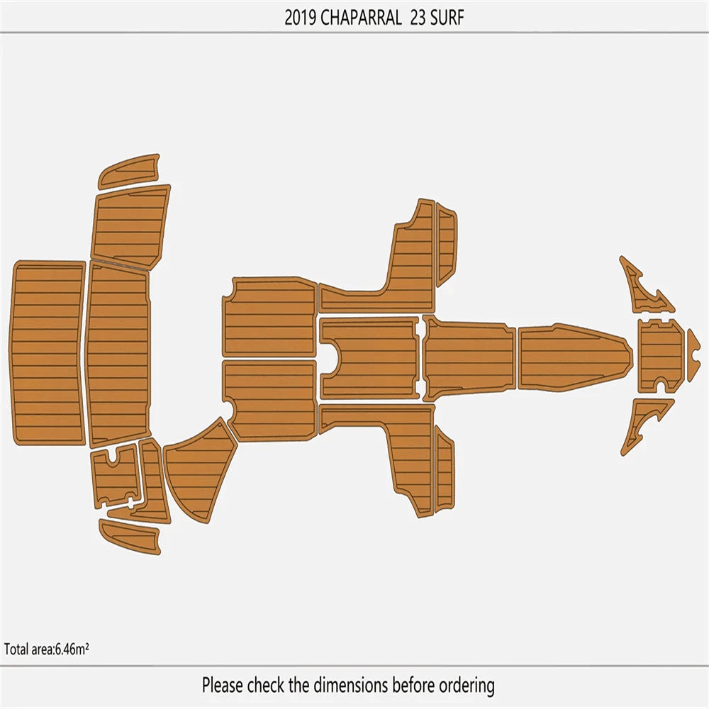 EVA Pad Faux Teak Flooring Mat for Chaparral 23 Surf (2019)