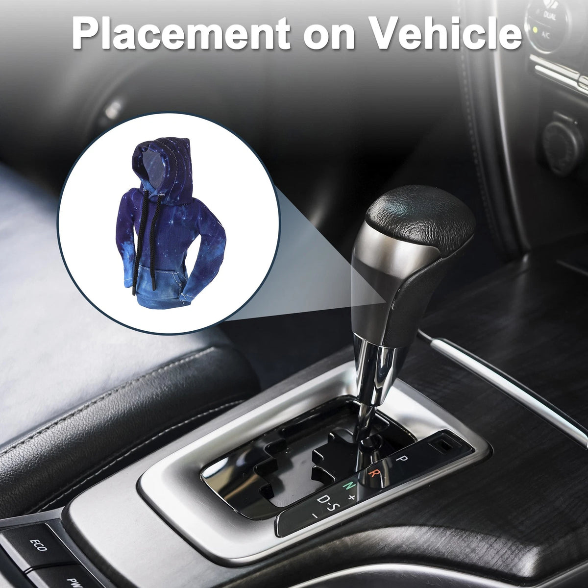 Gear Shift Knob Cover for Universal Car SUV Truck - Blue Gradient Starry Sky