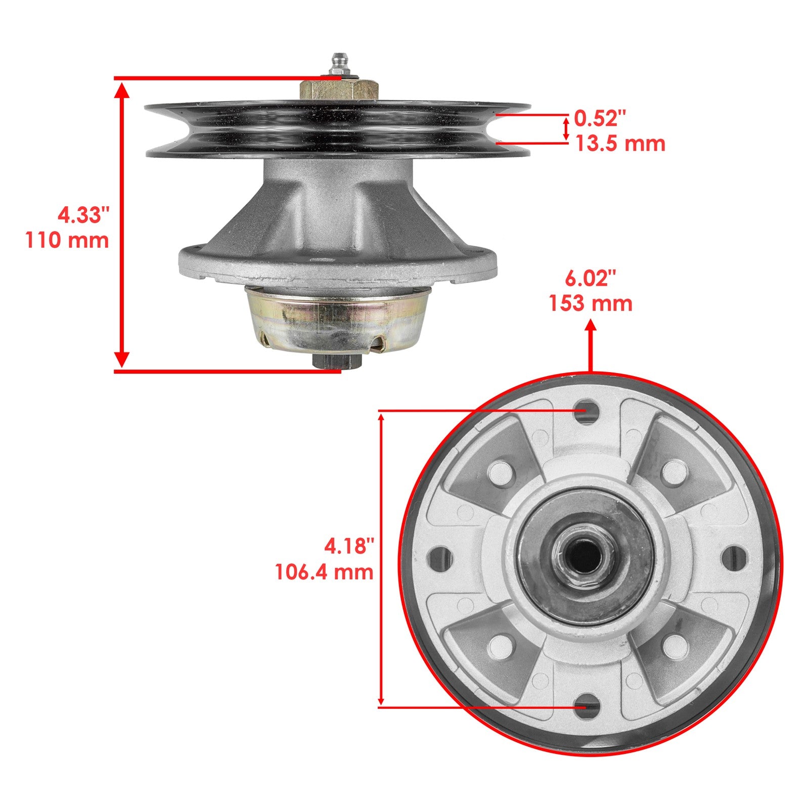 Spindle Assembly Replacement for John Deere GX335 GX345 GX355 (HD45 HD75)