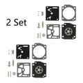 Set of 2 Carburetor Carb Kits for Husqvarna 340 345 346 350 353 346XP Zama RB-122