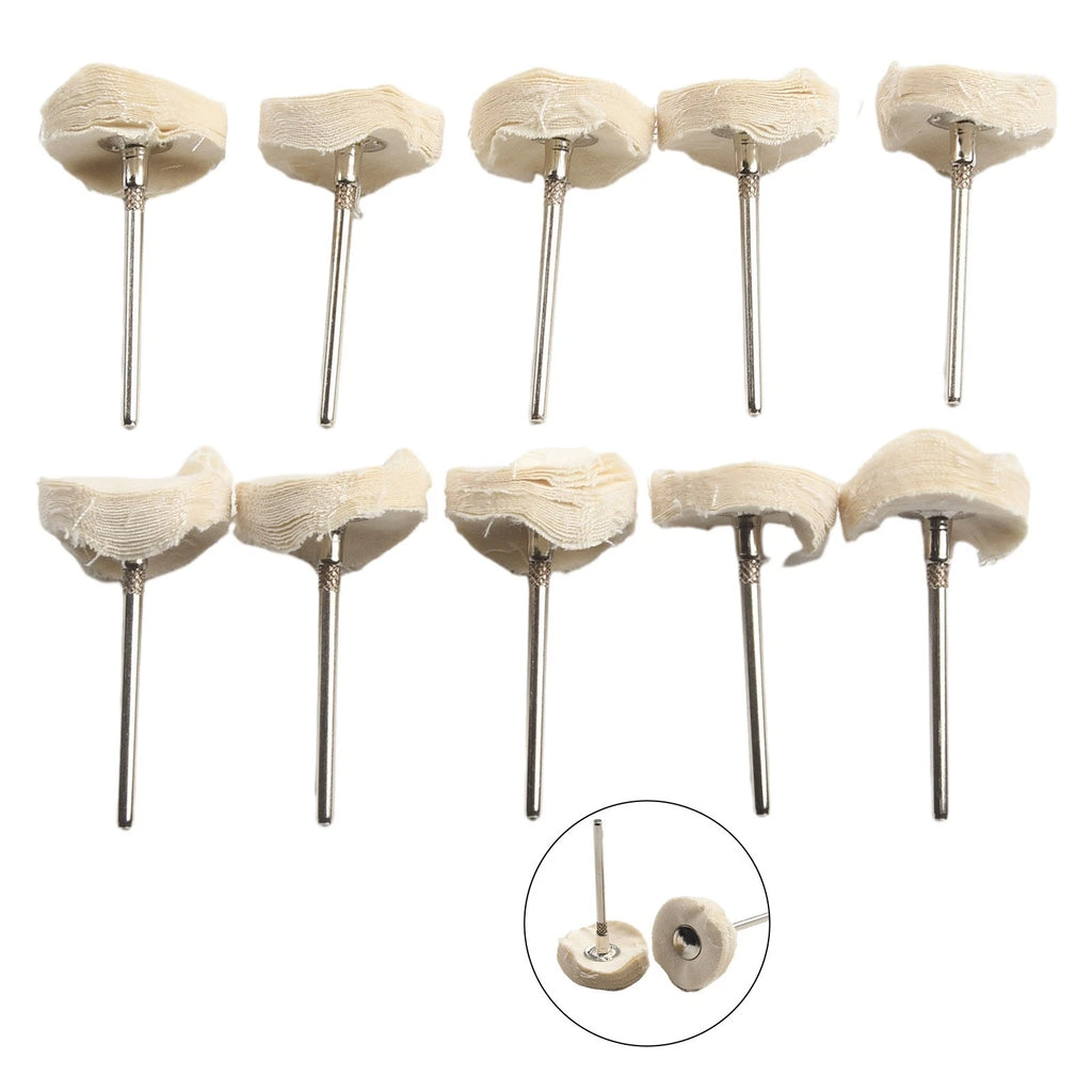 10Pcs Rotary Tool Cloth Polishing Buffing Pad Accessory 23mm