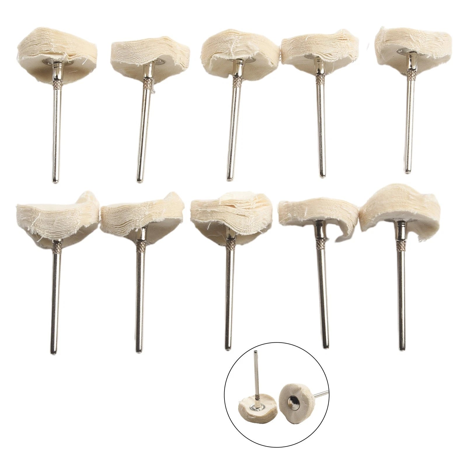 10Pcs Rotary Tool Cloth Polishing Buffing Pad Accessory 23mm