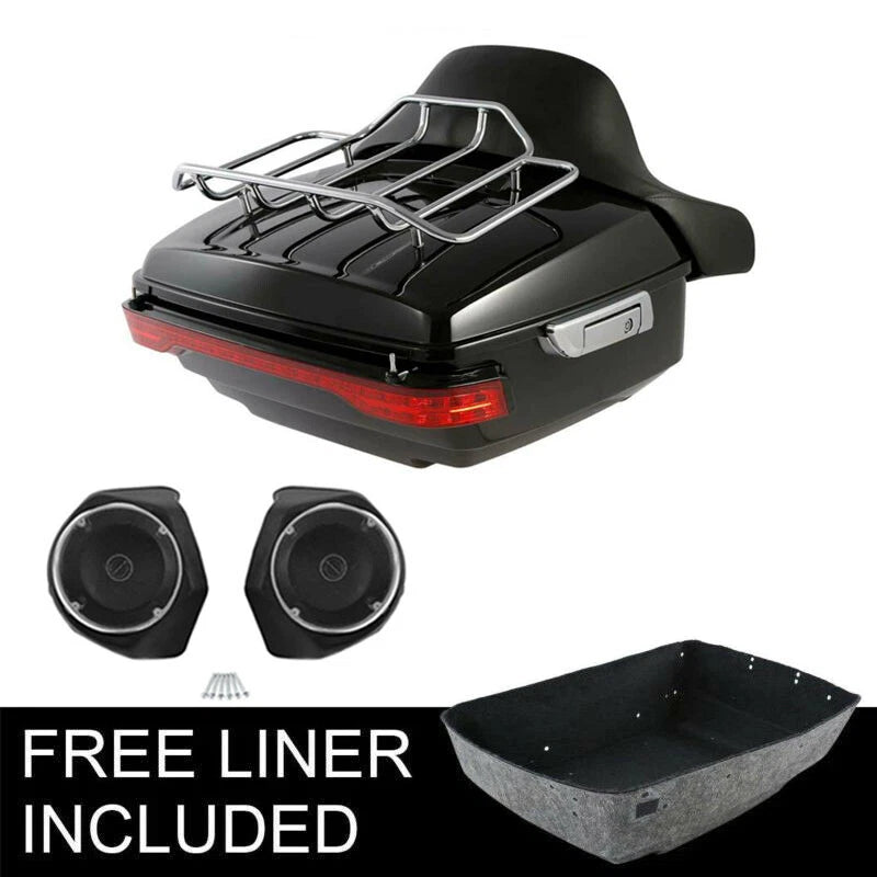 Trunk Rack Backrest Speakers for Harley Touring Road Glide (2014–2026)
