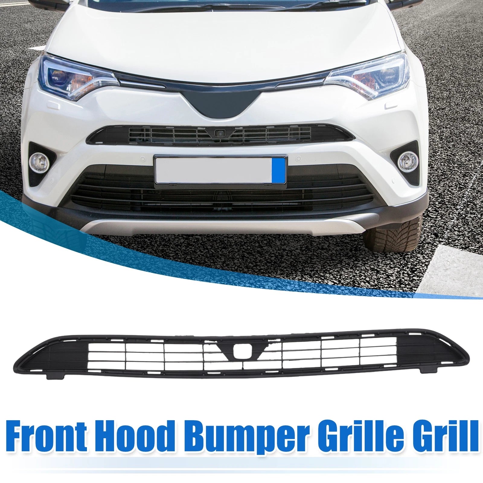 Front Hood Bumper Grille Grill Replacement for Toyota RAV4 LE (2016–2018)