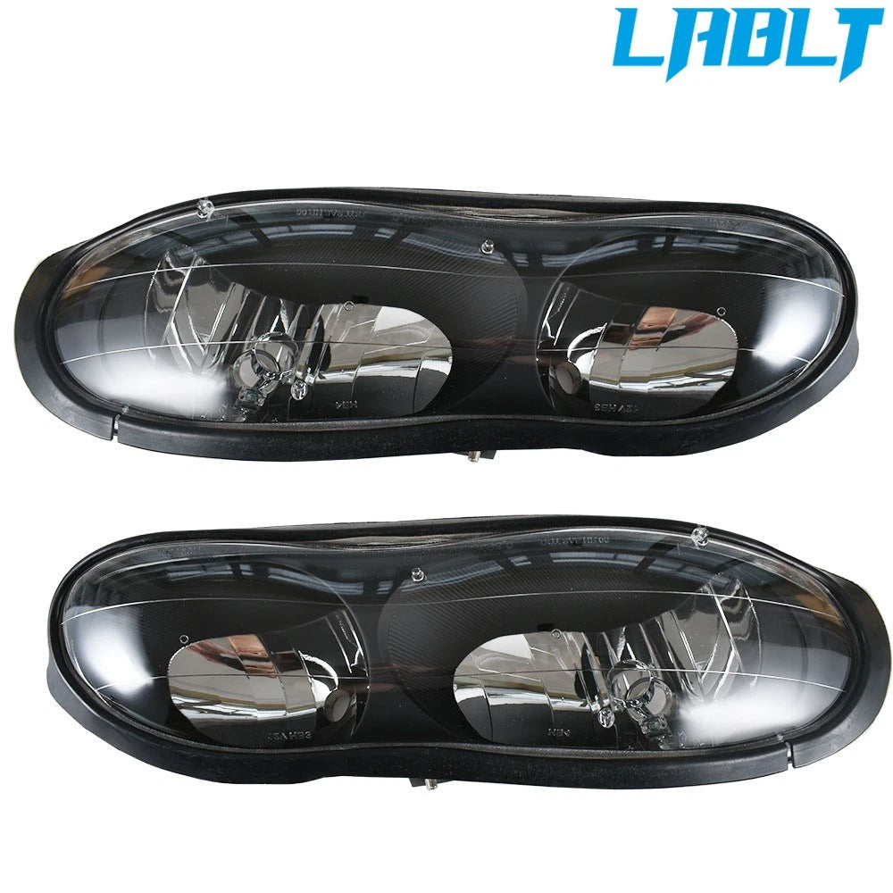 Set of 2 Halogen Headlights for Chevy Camaro Z28 SS (1998–2002)