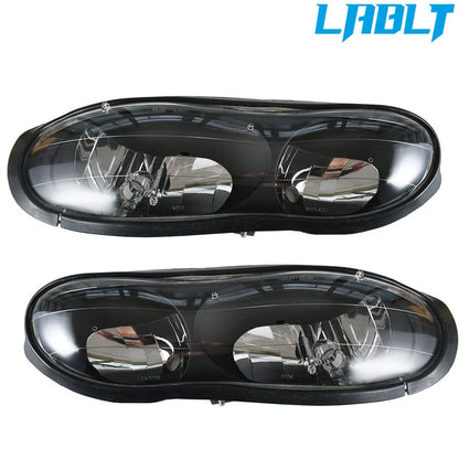 Set of 2 Halogen Headlights for Chevy Camaro Z28 SS (1998–2002)