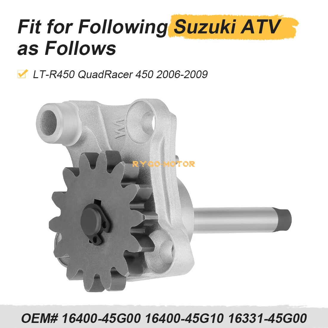 Oil Pump Assembly for Suzuki LTR450 (2006–2009)