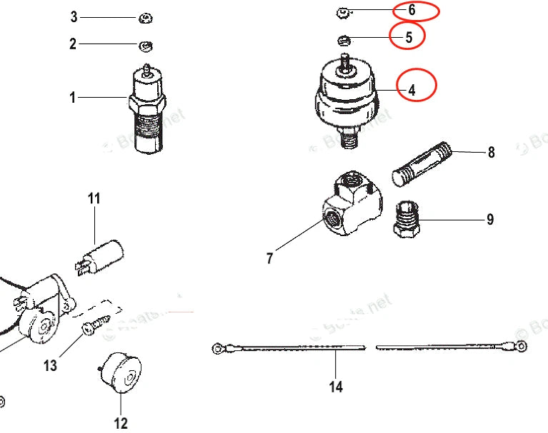 Oil Pressure Sender Sensor Switch for MerCruiser (1987–Present) 87-805605A1