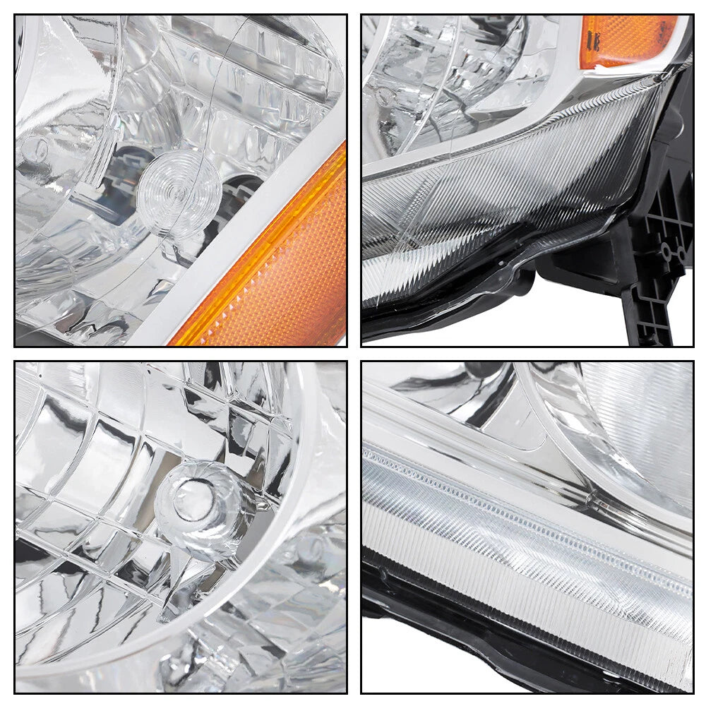 Headlight Assembly for Honda Pilot (2009–2011) Left Driver Side Halogen Clear