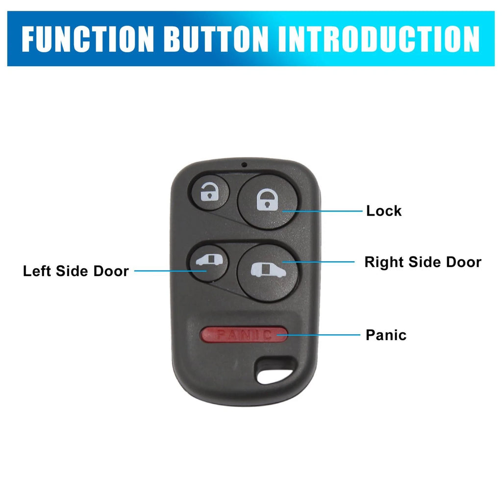 Replacement Key Shell Case for Honda Odyssey 1999–2004 5 Button