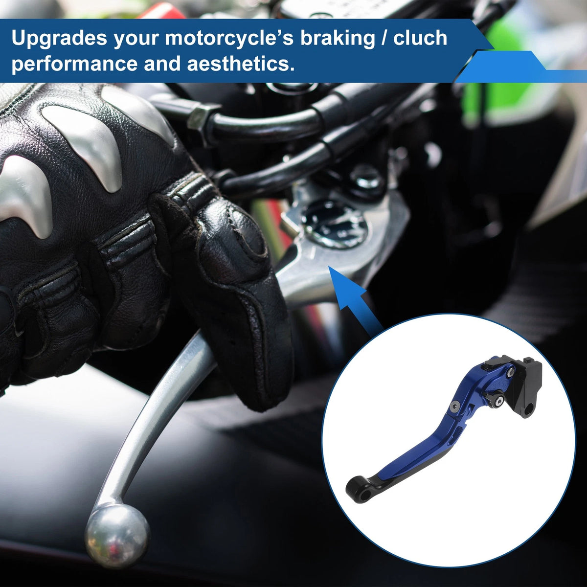 Adjustable Brake Clutch Levers for Kawasaki Vulcan S 650 (2015–2023) Blue Black