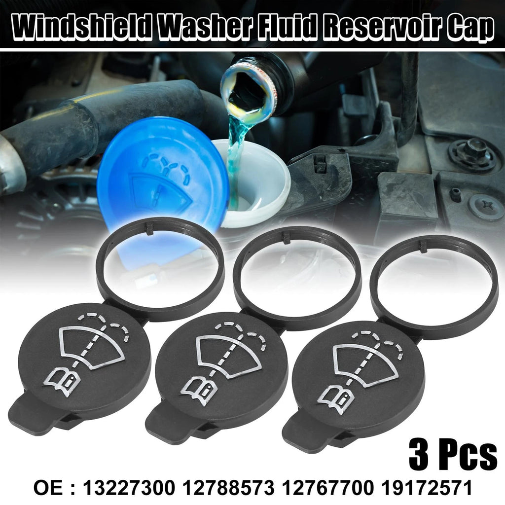 Windshield Washer Fluid Reservoir Cap Replacement Set for Chevrolet GMC (3pc) (1980–1980)