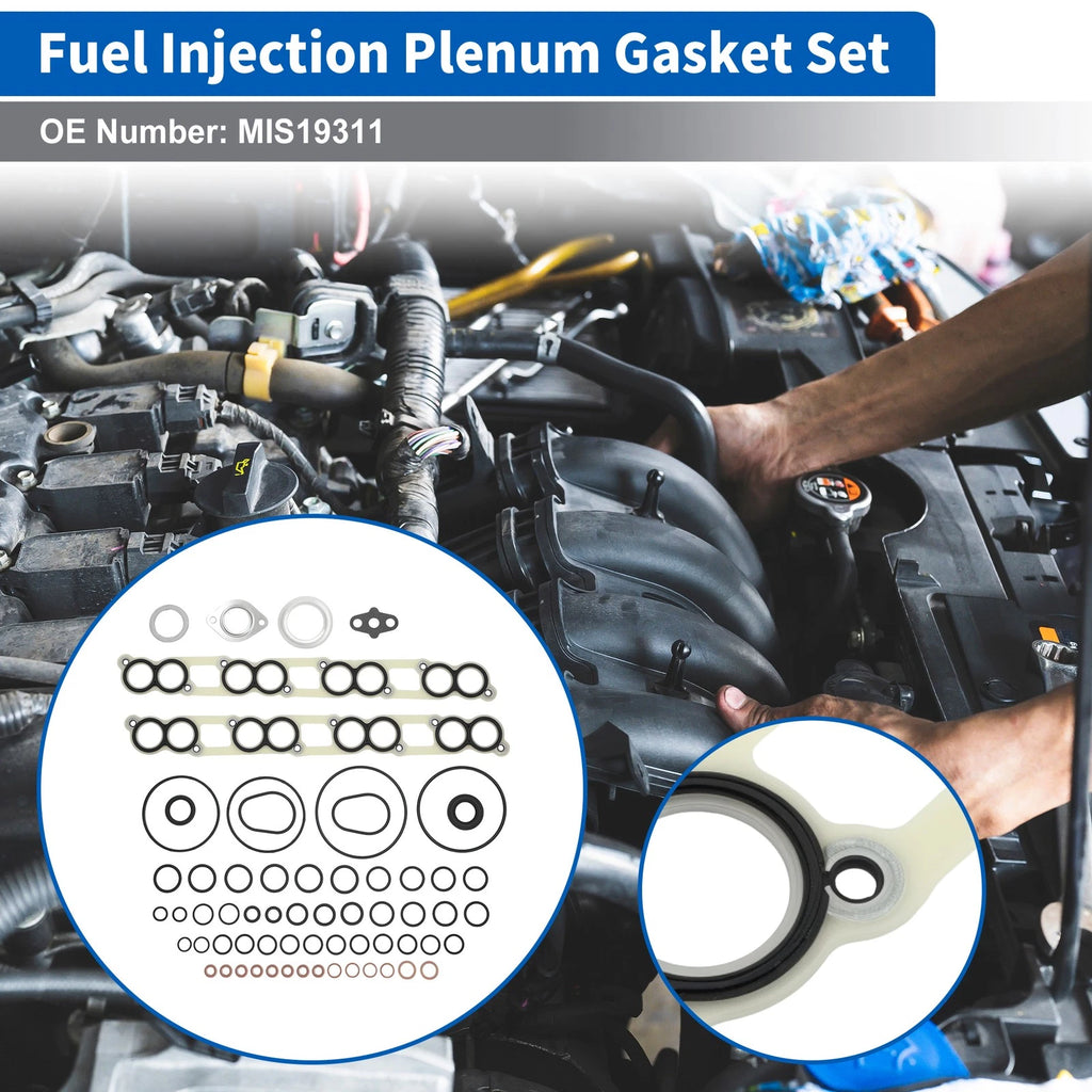 Lower & Upper Intake Manifold Plenum Gasket for Ford E350 E450 (1992–2021)