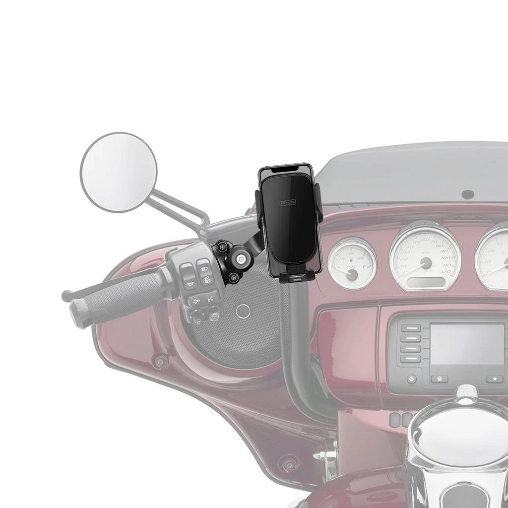 Automatic Clamping Phone Holder Charger for Harley Road Glide (1")