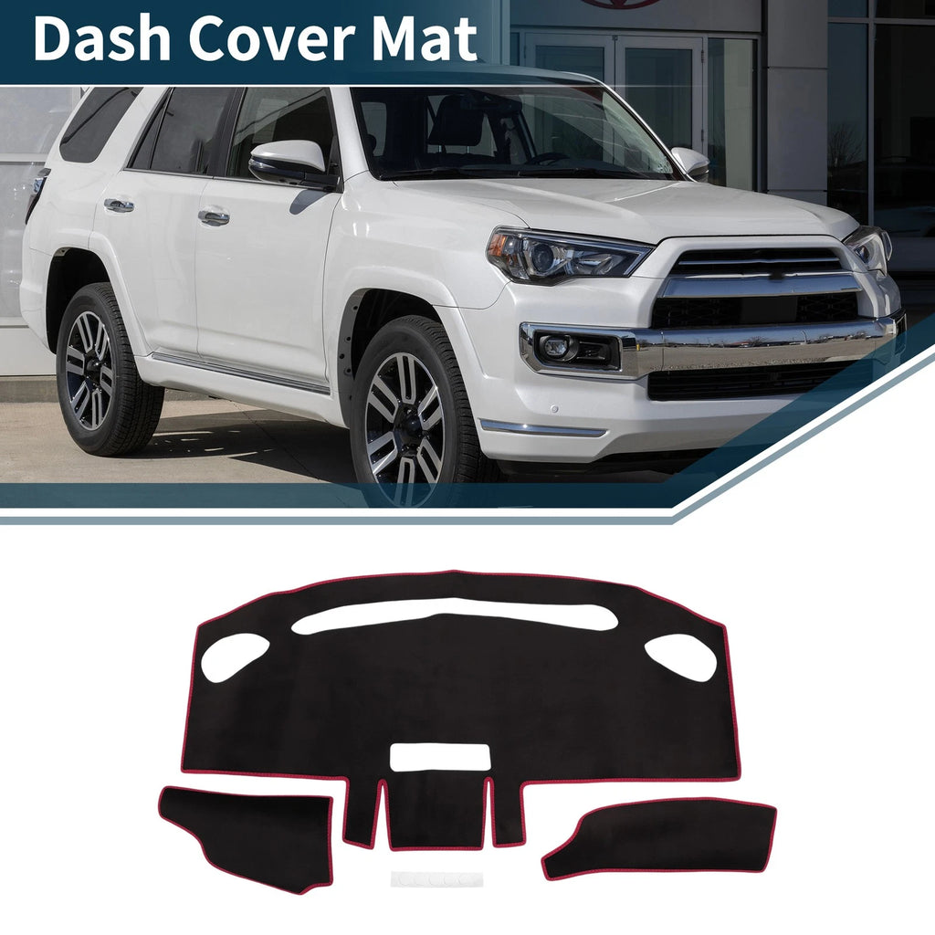 Dashboard Dash Cover Mat for Mazda Flair Wagon MM21 Sun Protector Set (Black Red)