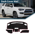 Dashboard Dash Cover Mat for Mazda Flair Wagon MM21 Sun Protector Set (Black Red)