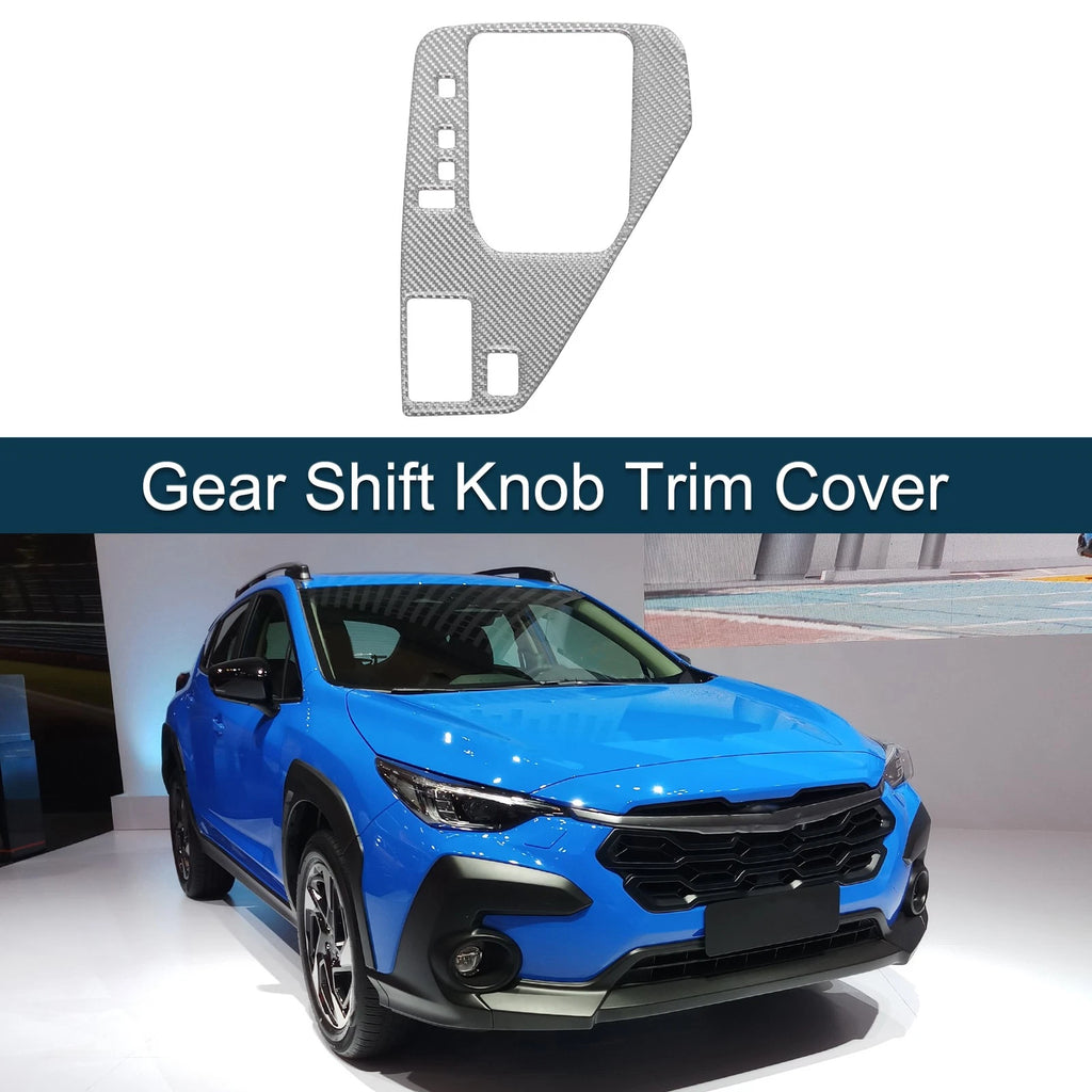 Gear Shift Knob Cover Decal for Subaru Crosstrek 2024 Silver Tone
