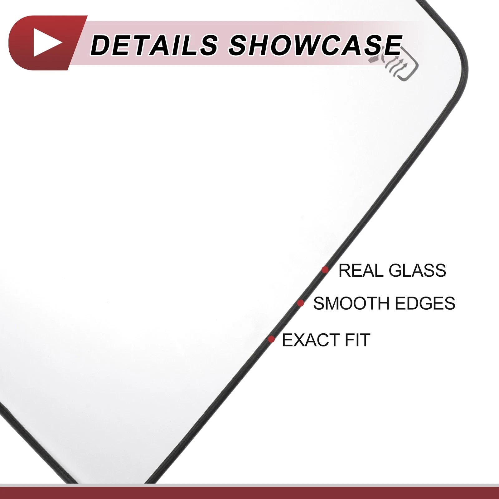 Heated Right Passenger Side Upper Tow Mirror Glass Replacement for Ford (2009–2016)