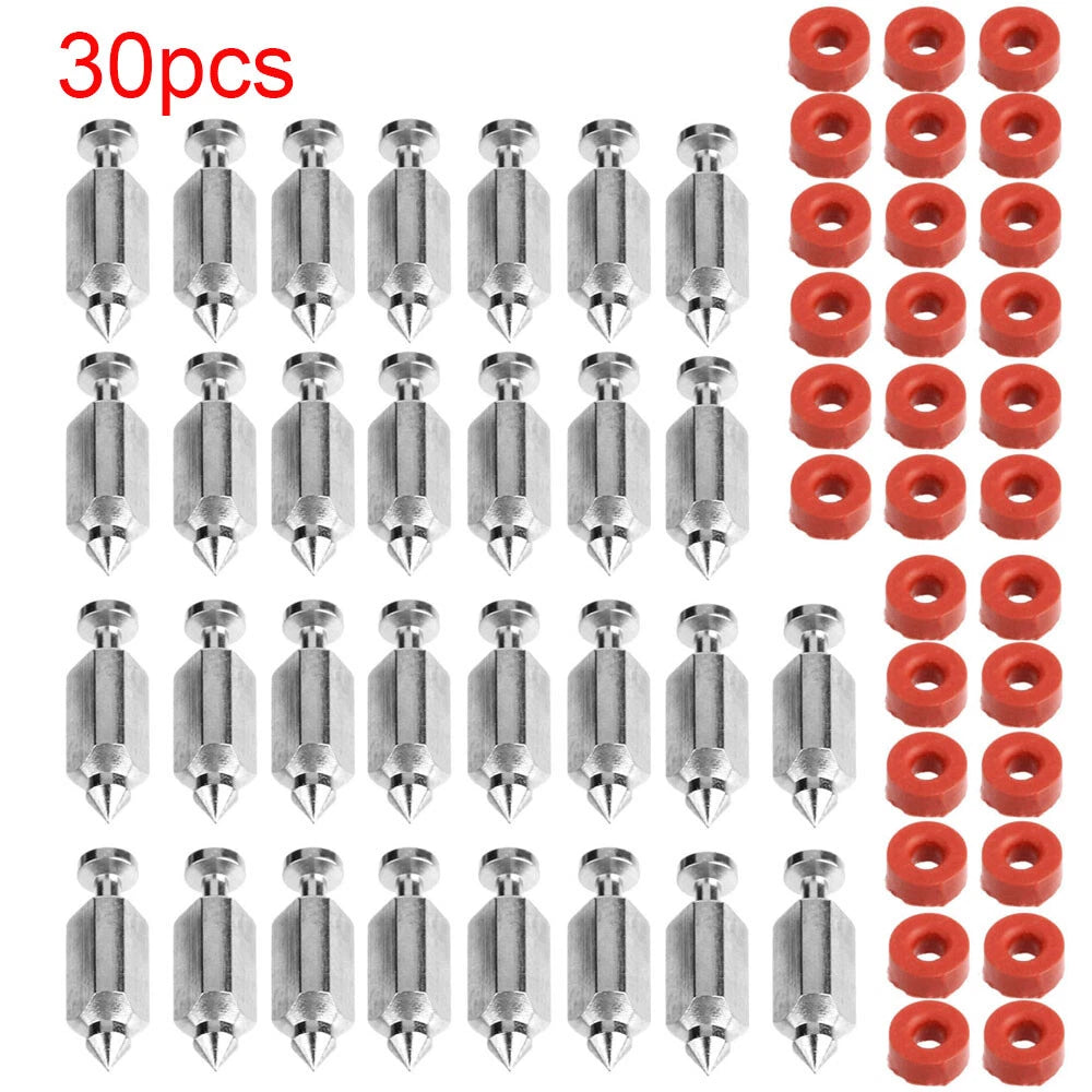 30pcs Carburetor Valve Needle Seat Kit Fit For Briggs&S 398188 3.5-6hp Replace
