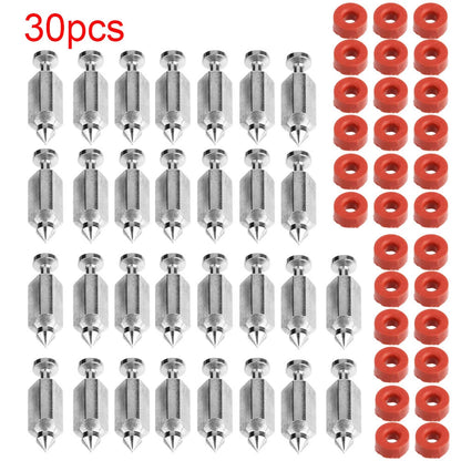 30pcs Carburetor Valve Needle Seat Kit Fit For Briggs&S 398188 3.5-6hp Replace