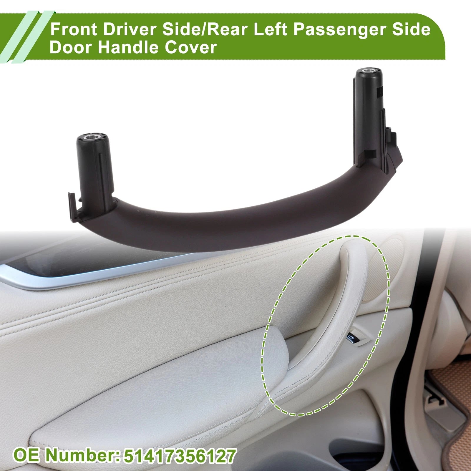 Door Panel Handle Pull Trim Cover Replacement for BMW X5 F15 F85 (2014–2018)