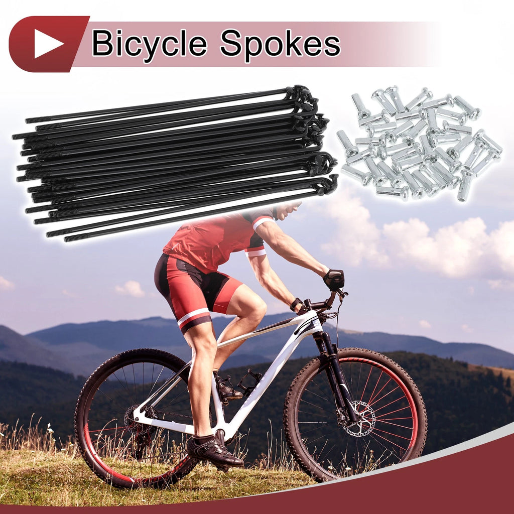 Bicycle Spokes 112mm Replacement Set for 14G Wheel (Black) (2005–2009)