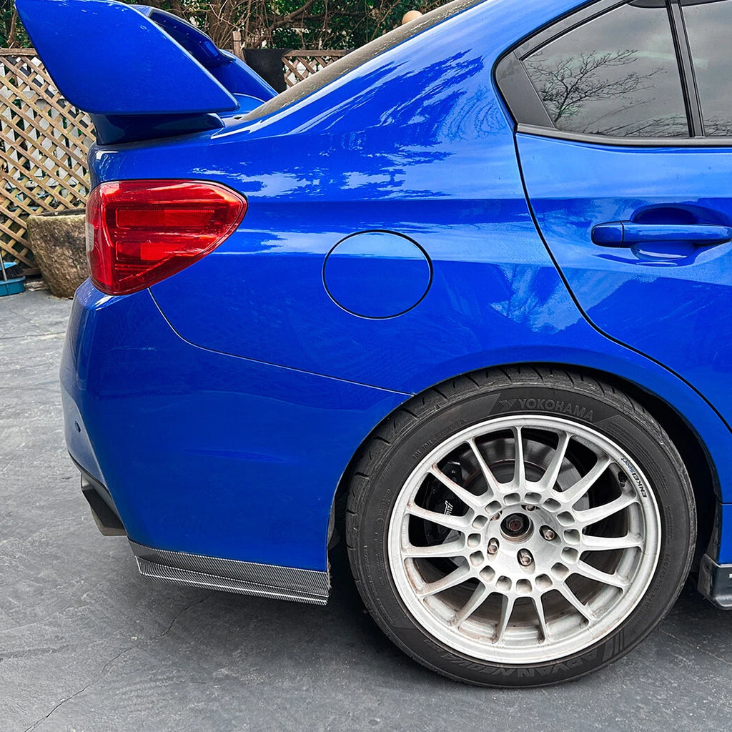 Carbon Fiber Style Rear Bumper Side Aprons Spats for Subaru WRX STI (2015–2021)