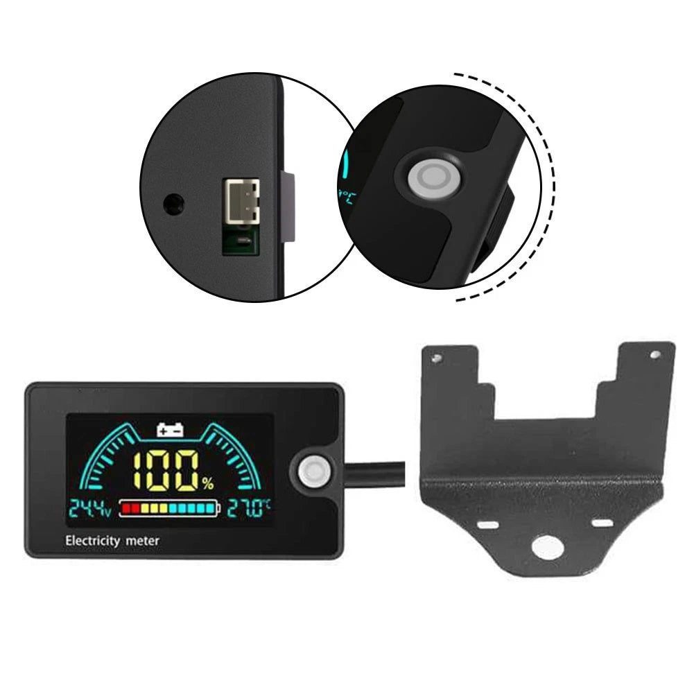 Digital Battery Monitor for Golf Cart (LCD, Custom Voltage Settings)