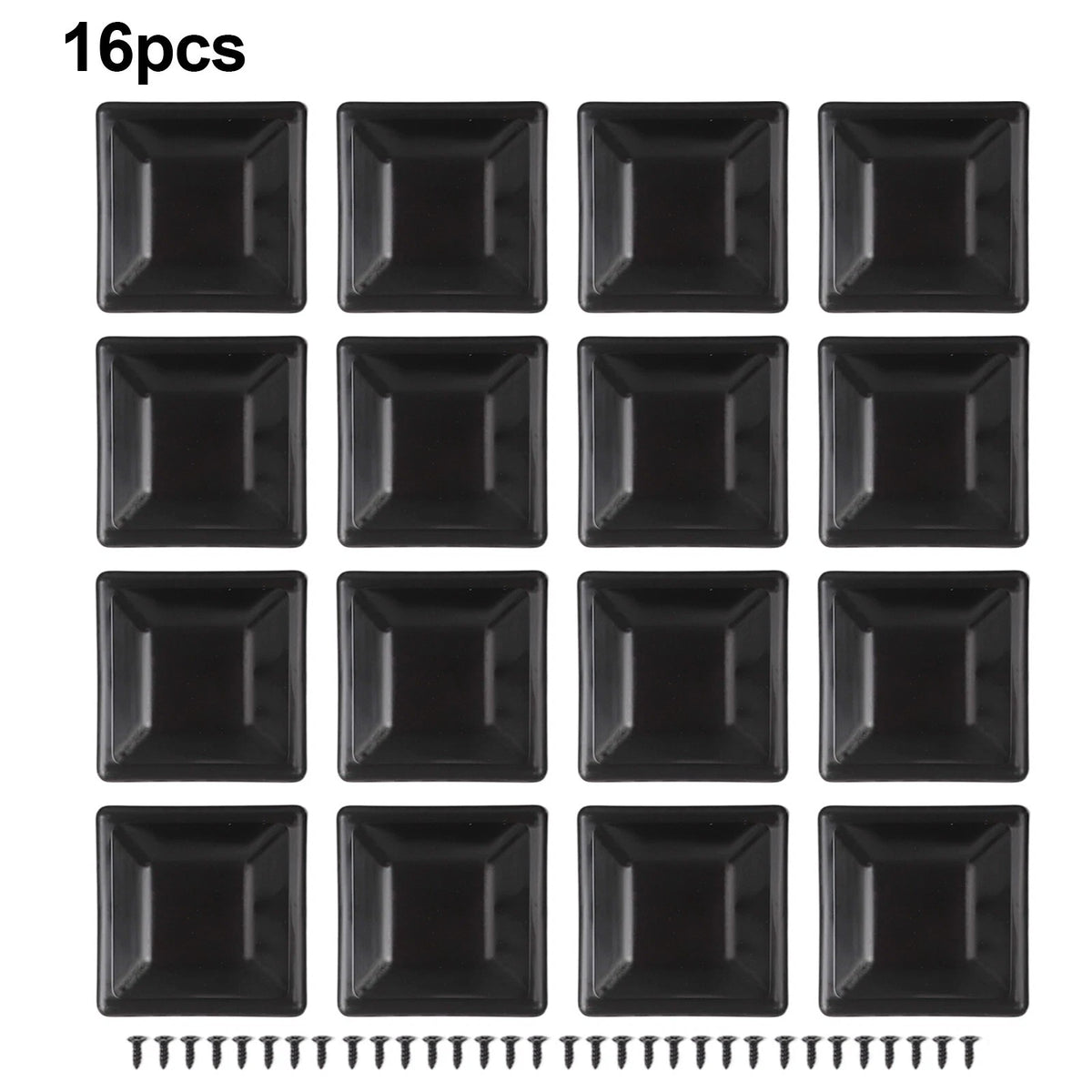 16 Pack of 4x4 Black Post Covers for Fence and Deck Protection