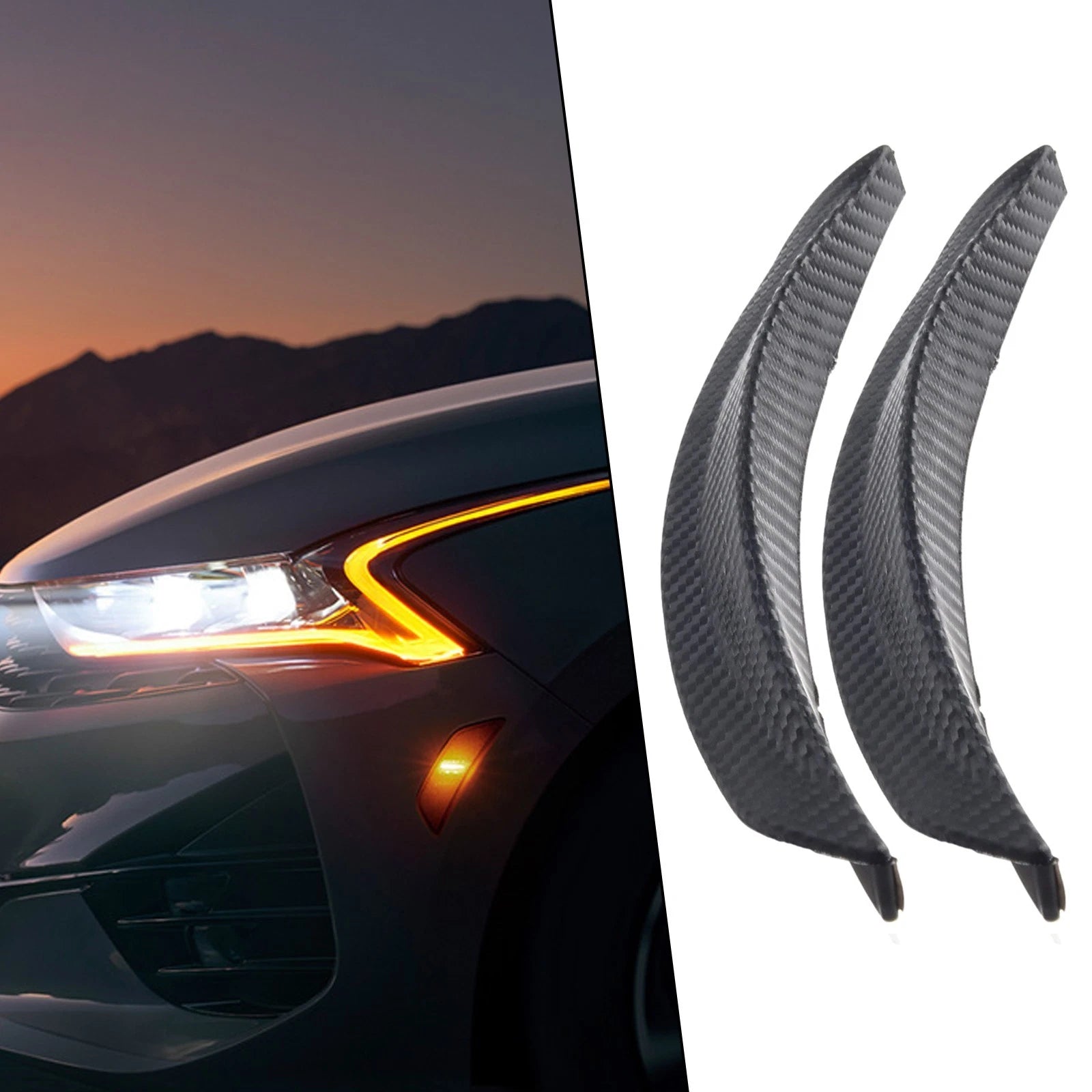Carbon Fibre Wheel Eyebrow Strips for