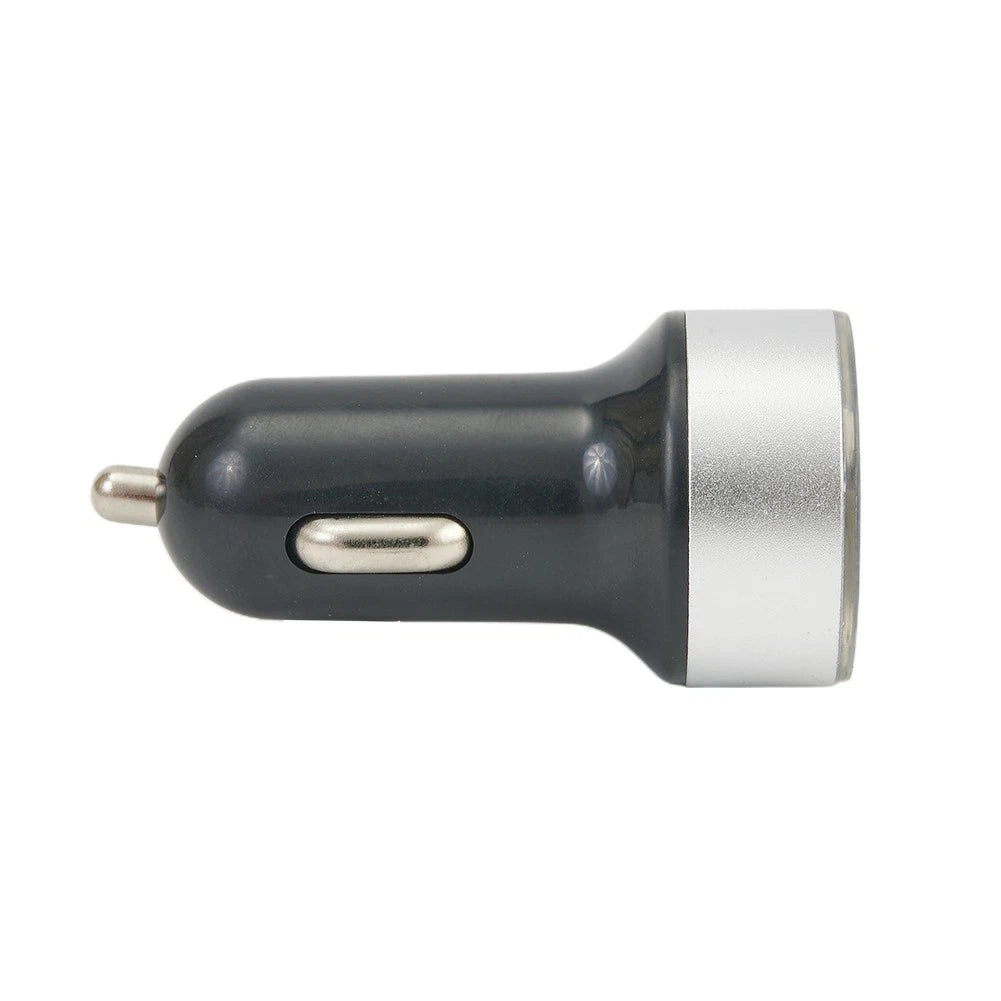 Dual USB Car Charger with LED Voltage Display for Universal Use (2010–2023)