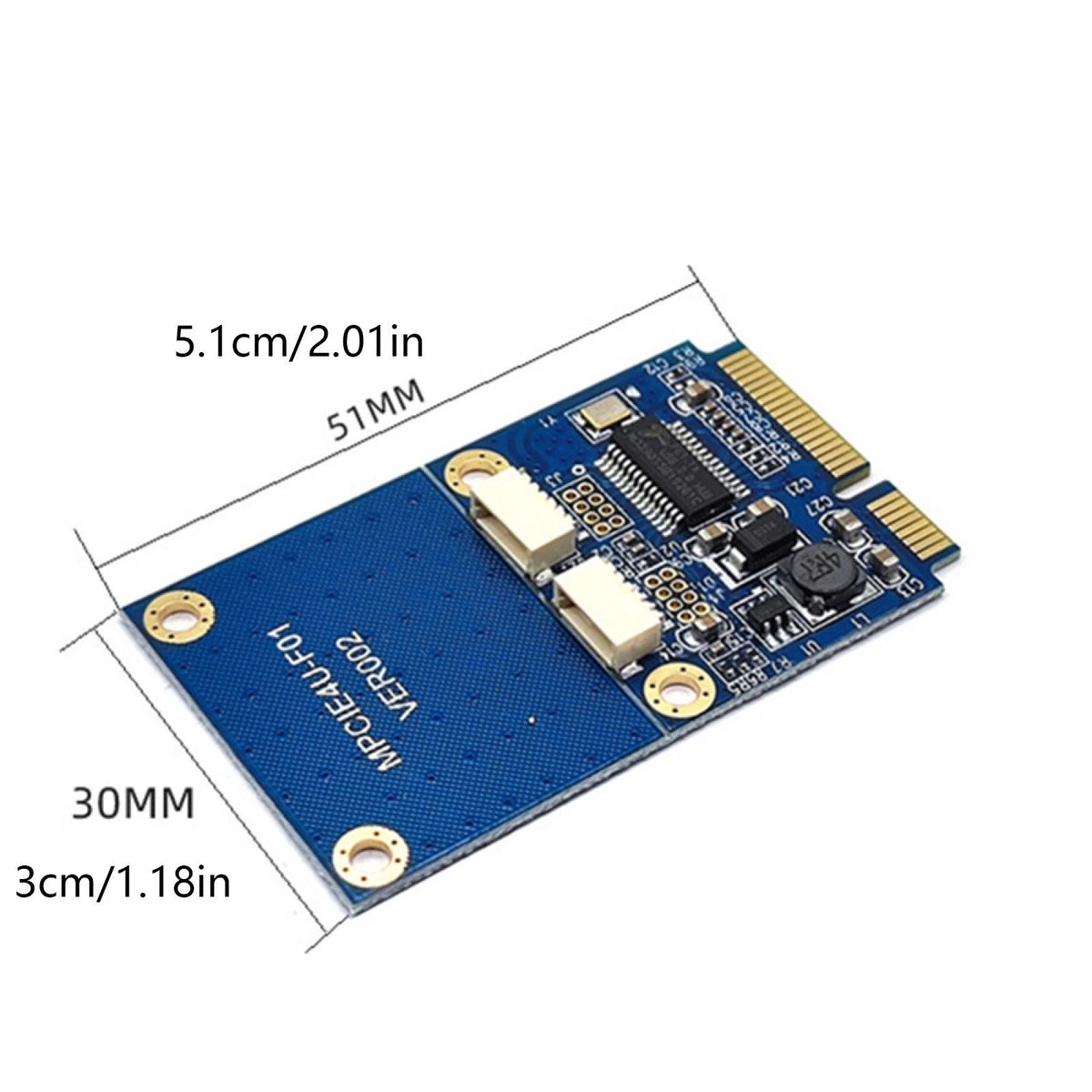Mini PCI-E to 5 Pin Dual USB 2.0 Adapter Riser Card Extender