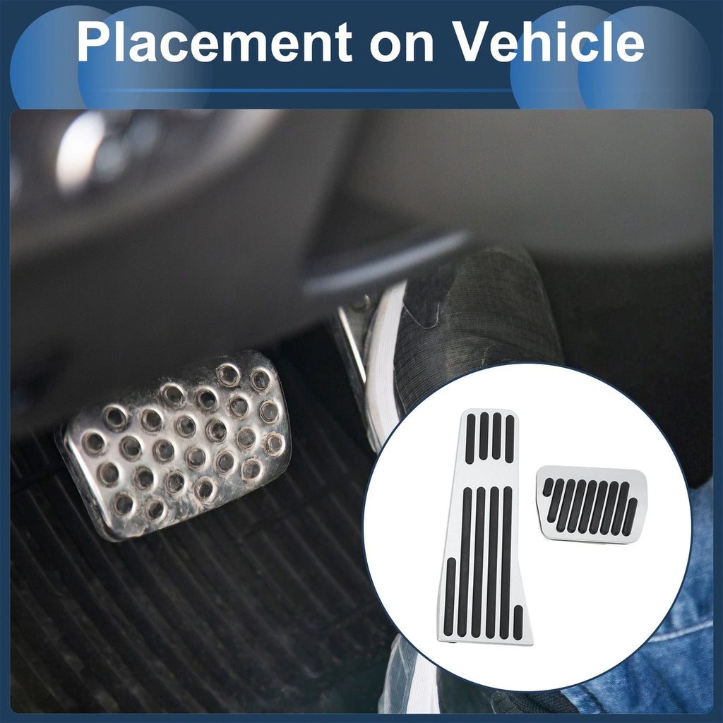 Foot Accelerator Pedal Covers Set for Mazda 3 (2020–2024) Silver Tone