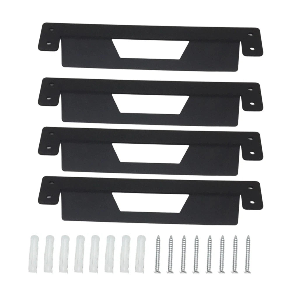 For StackTech Compatible Wall Mount Brackets Iron Black 2PCS 4PCS for Toolboxes