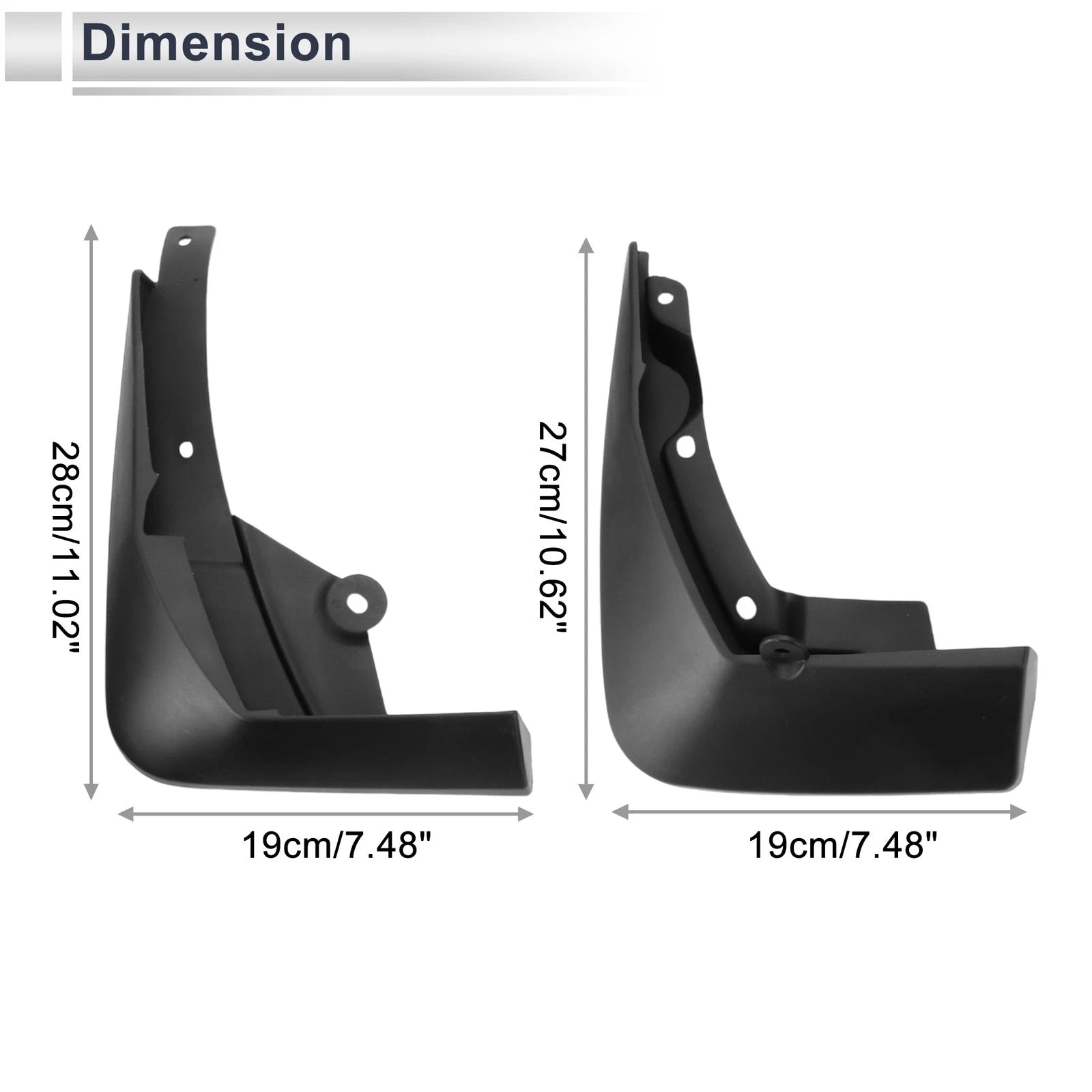 Set of 2 Mud Flaps Splash Guards for Audi A8 (2018–2023)