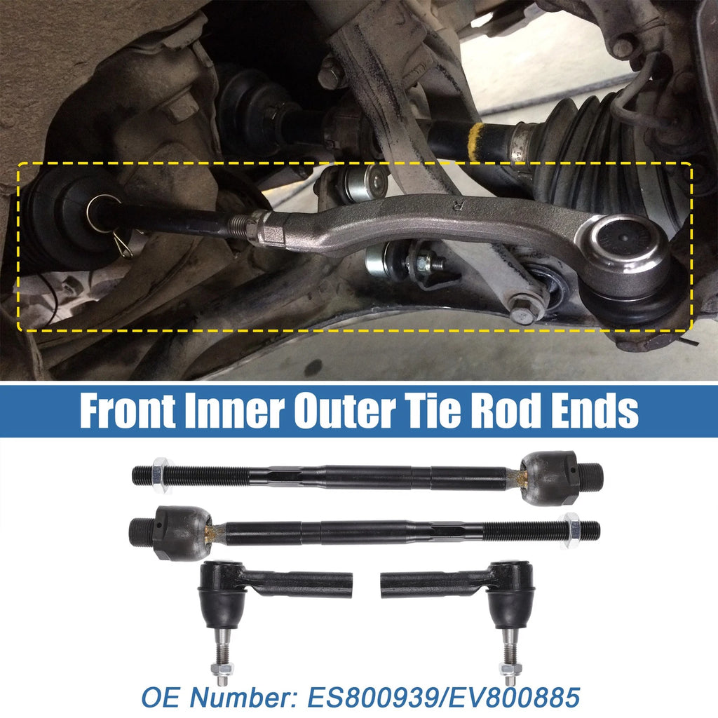 4PCS Front Inner Outer Tie Rod End Links Kit for Chevrolet Camaro (2010–2015)