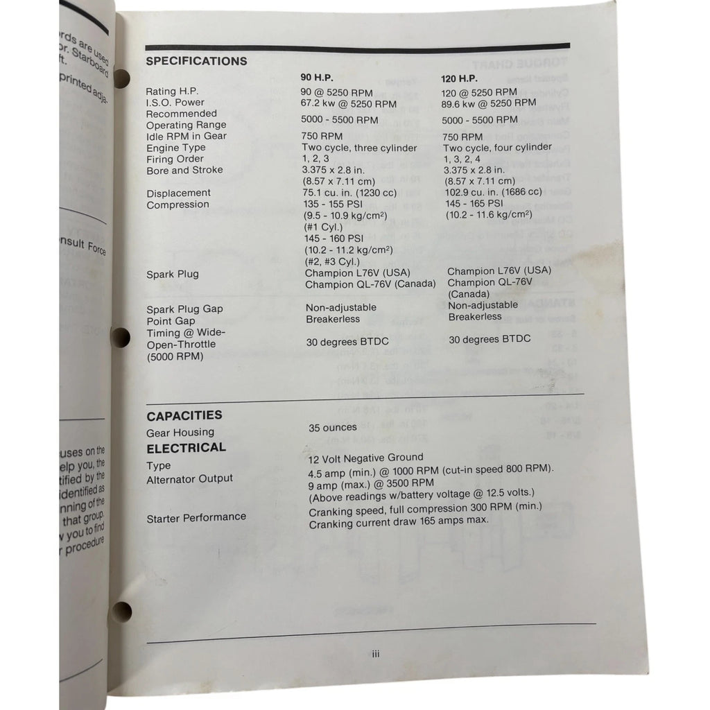 Service Manual for Force Outboards 90-823267 (1992)
