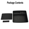 Storage Box for Auto Interior (17.3x16cm) Black ABS Organizer