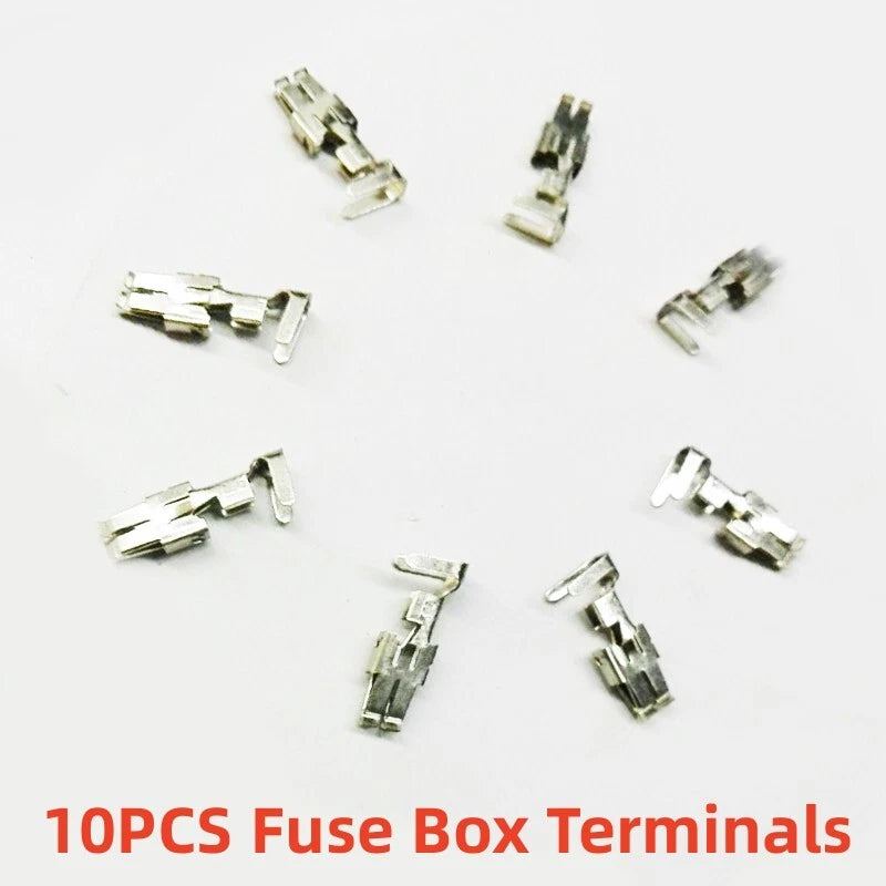 10Pcs 4.8mm Copper Female Fuse Box Terminal Terminals Connector Set N 907 327 03