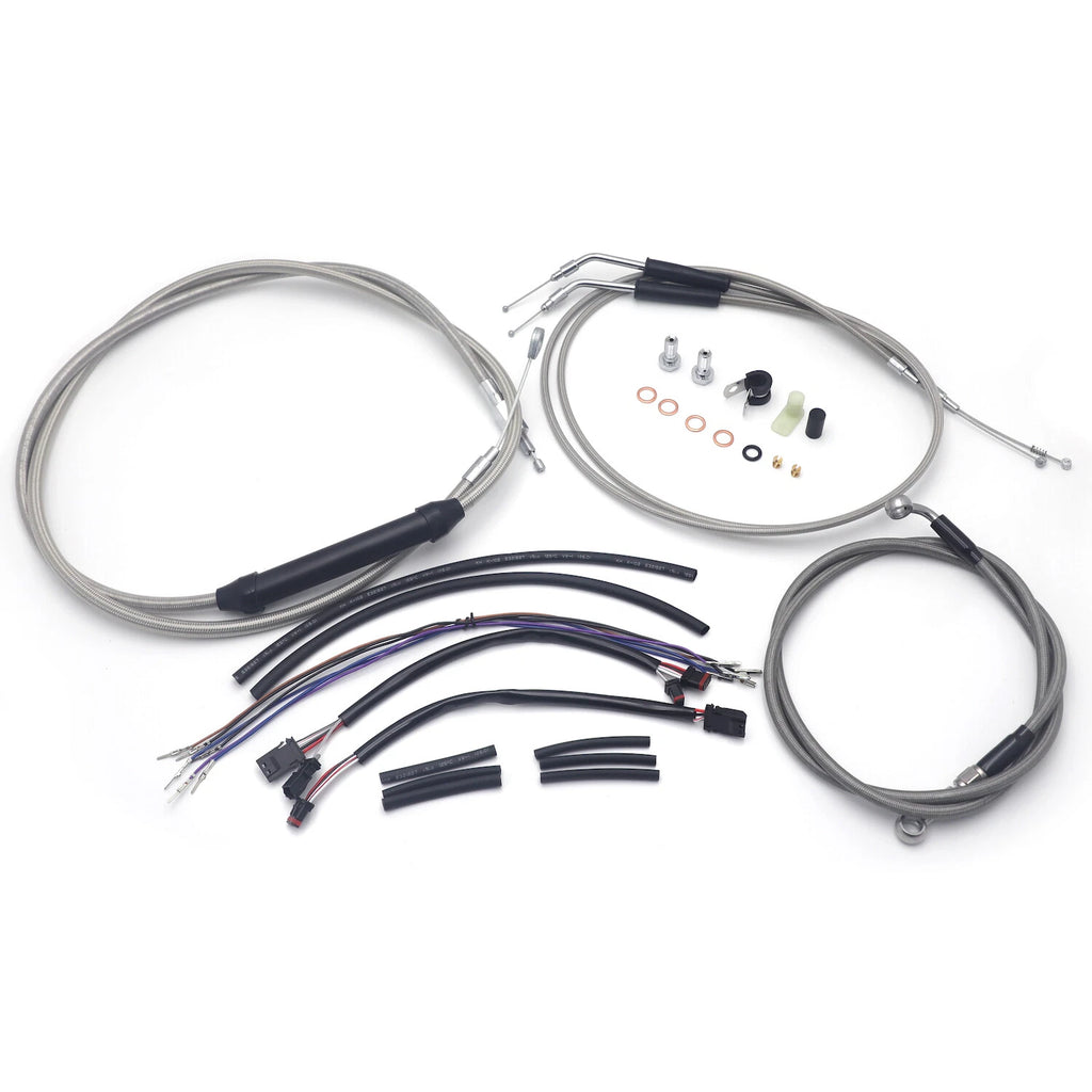 14" Handlebar Extended Cable Line Kit for Harley Dyna Switchback FLD (2014–2016)
